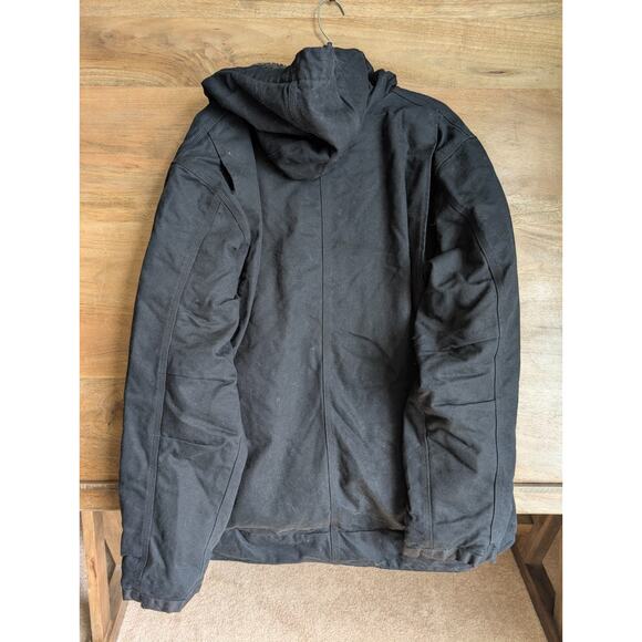 Carhartt Utility Jacket Mens XL Black Sherpa Lined Relaxed Fit Hooded OJ3826 NWT - Picture 2 of 5